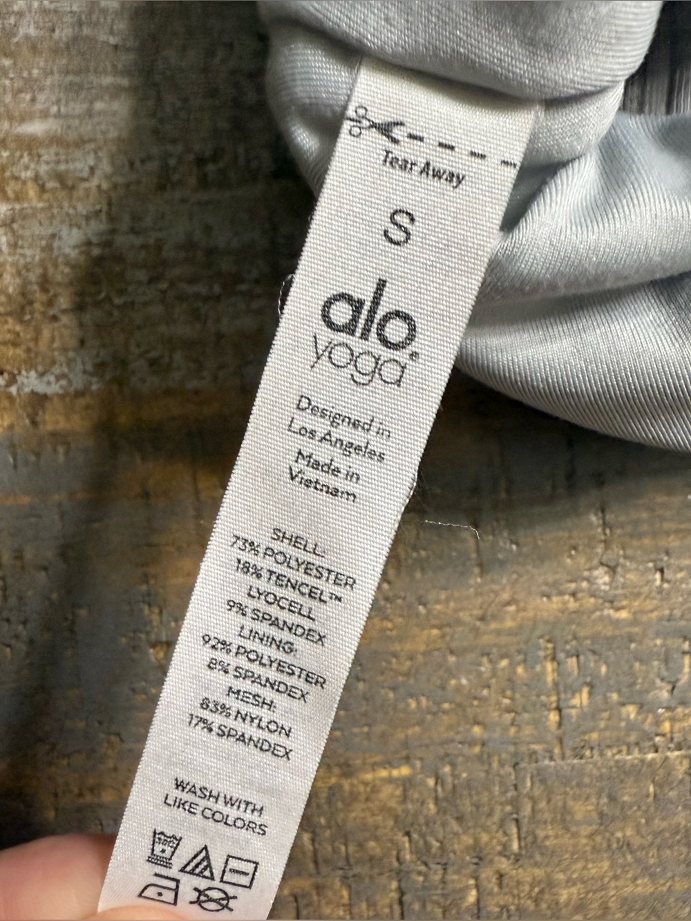 ALO Yoga Wellness Bra in Ribbed Heather Grey - Picture 2 of 9
